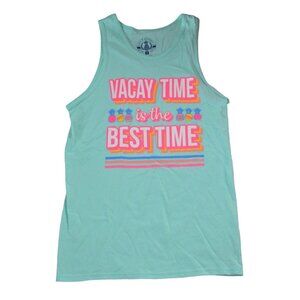 NWOT Love & Pineapples "Vacay Time Is The Best Time" Mint Tank Top S